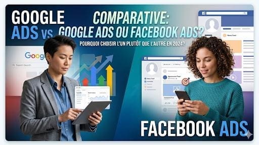 Google Ads vs Facebook Ads comparatif 2026